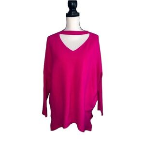 NWT Jodifl Bright Pink Sweater with Shark Bite 2X